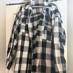 Black and White Checkered Shirt